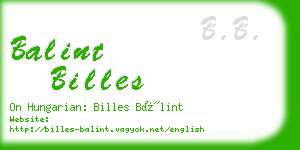 balint billes business card